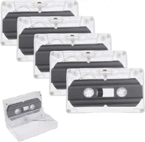 5er Pack Audio Cassette Empty Cassette Tapes,Rauscharm Audiokassetten,Audio Kass