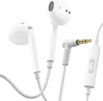 LUDOS Zenith Kopfhörer In Ear Kopfhörer mit Kabel und Mikrofon, 2-Jahre Garantie, In Ear Ohrhörer, 3,5 mm Klinkenstecker Earbuds, Satte Bässe Earphones, Headphones für iPhone, iPad, Samsung - Weiß
