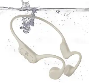Kopfhörer Schwimmen – Knochenschall Kopfhörer Bluetooth 5.4, IPX8 Wasserdichte Sport Headphones mit MP3-Modus, Unterwasser Open Ear Headset mit 32 GB Speicher, Leicht & Sicher für Fitness (Apricot)