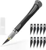 EHDIS Bastelmesser Skalpell Set, mit Softgriff inklusive, mit 10 Ersatzklingen mit einem Rostschu...