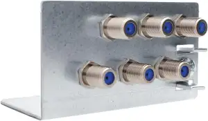 6-Fach Erdungswinkel für Sat Multischalter, LNBs, Antennenverstärker, Potentialausgleich für Koaxialkabel, Erdungsblock, Erdungsschiene für Sat Erdung