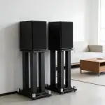 lautsprecherständer 2er-Set, Lautsprecher Standfuß Bodenständer Haltet Regallautsprecher, Satellitenlautsprecher und große Lautsprecher, für Lautsprecher mit Einer Belastung bis zu 40KG (50cm)