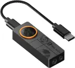 Fosi Audio DS3 USB-C DAC Kopfhörerverstärker mit Gaming 7.1 Spatial Audio,ES9039Q2M XMOS POWERED, DSD512, 3,5 mm Single 4,4 mm Symmetrisch, Tragbarer HiFi-Verstärker für PC/Telefon/PS5/Switch, Schwarz