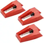 Plattenspielernadeln, Topcloud Turntable Diamond Ersatzstiftnadeln für Schallplattenspieler, LP, Phonograph (3er Pack)