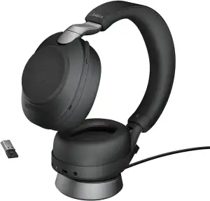 Jabra Evolve2 85 Wireless PC Headset mit Ladestation – Noise Cancelling UC Zerti