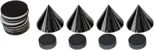 Dynavox Sub-Watt-Absorber 4er Set, höhenverstellbare Entkoppler für HiFi-Geräte 