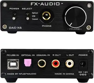 KGUSS FX-Audio DAC-X6 Mini HiFi 2.0 Digitaler Audio-Decoder DAC-Eingang USB/Koax