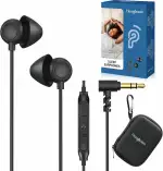 Hearprotek 2 Paar Schlaf Ohrhörer, Weicher bequemer In-Ear-Kopfhörer mit Mikrofon,Low-Profile-Kopfhörer mit Rauschunterdrückung zum Schlafen auf der Seite,Schnarchen, Mediation und Entspannung