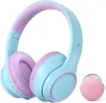 Noise Cancelling Kopfhoerer Kinder (ANC) | 60h Spielzeit | Kopfhörer Kabellos Bluetooth Kinder, Over-Ear Kinderkopfhörer Bluetooth Mit Mikrofon (Lila) - Für Schule/Reisen | Inkl. Tragetasche
