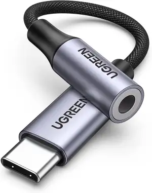 UGREEN USB C Klinke Adapter Aux USB C auf 3.5mm Kopfhörer Adapter mit DAC Chip kompatibel mit iphone17/17 air/17pro/17pro max, Galaxy S 25 Serie, iPad, P60/50/40/Mate 30 (Grau)