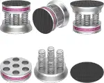 Tertullus 4 Stück High End Lautsprecher Füße Schwingungsdämpfer Lautsprecher fuesse Absorber HiFi Absorber füße Lautsprecherständer Mit rutschfeste Matte Resonanzdämpfer (Audiocrast-Silver)