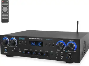 Pyle Amplifier, 800W Bluetooth Verstärker – 4-Kanal Mini Amp mit MP3, USB, AUX, 