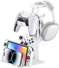 KDD Gaming Kopfhörer Ständer, Headset Halterung Tisch & Controller Halter, Headset Ständer mit Al...
