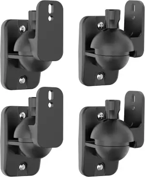 Cozycase Lautsprecher Wandhalterung Halterung mit Beschlägen - 4 Stück Schwenkba