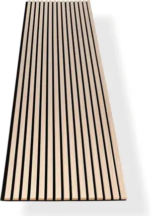 Akustikpaneele Holz 240x60 cm, Farbe: Eiche, Wandpaneele Holz, 3D Lamellenwand a
