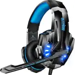 Ozeino Gaming Headset für PS4 PS5 3D Surround Sound Noise Cancelling Kopfhörer Mit Mikrofon Für PC Xbox One Switch with LED Licht