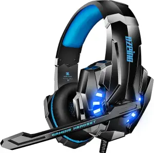 Ozeino Gaming Headset für PS4 PS5 3D Surround Sound Noise Cancelling Kopfhörer M