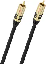 Oehlbach NF Sub, Cinch Subwoofer-Kabel - Audiokabel - rund - OFC - 5m - schwarz