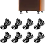8 Stück Schwarz Lautsprecher Spikes, Shock Absorber, Anti-Vibrations Lautsprecherständer für HiFi-Geräte und Lautsprecher