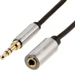 Amazon Basics Stereo Audio AUX Verlängerungskabel Männer auf Frauen, 3,5 mm, 1.8 m, Schwarz