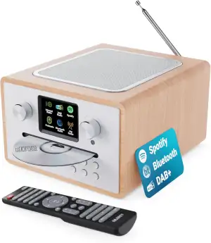 Internetradio mit CD Player & DAB Plus | Küchenradio mit Bluetooth & FM Radio | 