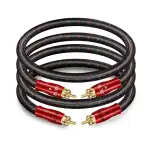 SKW Cinch Audio Kabel, OFC Kupfer - Dual geschirmt 2 x Cinch zu 2 x Cinch Kabel - analog Stereo A...