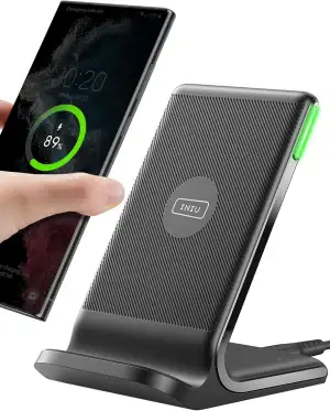 INIU Wireless Charger Stand, 15W Induktive Ladestation Schnelles Kabelloses Lade