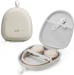 Kopfhörer Taschen Over Ear Hart für JBL/Soundcore/Sony/Bose/BERIBES, Ultra-dünne Reise Kopfhörer Hülle Case Tragbar Universal für die meisten Drehbare Kopfhörer (Beige)