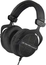 beyerdynamic DT 990 Pro Einseitiger, kabelgebundener On-Ear-Studio-Kopfhörer für Mixing, Mastering und Editing (80 Ohm schwarz)