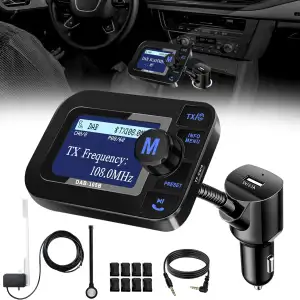 DeeprBetter DAB+ Adapter für Autoradio, DAB Adapter Stereoanlage mit 2,3 LCD-Dis