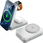 Für Apple 3-in-1 Drahtlose Ladestation, Tragbares Induktionsladegerät für iPhone 16/15/14/13/12 S...