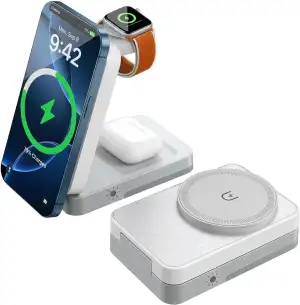 Für Apple 3-in-1 Drahtlose Ladestation, Tragbares Induktionsladegerät für iPhone