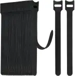 70 Stück 15cm Klett Kabelbinder Wiederverschließbar, Schwarz Kabel Klettband Klettkabelbinder Wiederverwendbar, Kabelklett Klettverschluss Band für Kabelmanagement, Cable Organizer,