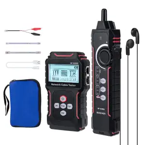 Mcbazel Netzwerk Kabeltester mit POE/NCV, Kabellängenmessung, Port-Blitz, Kabel 