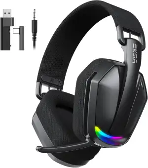 EKSA 2.4GHz Wireless Gaming Headset für PS5/PS4, PC, Switch, Mac, Bluetooth 5.4 