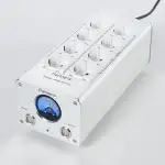 Netzfilter Steckdosenleiste HiFi, 8 Fach Entstörfilter Steckdose mit Zeigerablesung, Überspannungsschutz, Lastschutz bis 15 A, Mehrfachsteckdose für Lautsprecher, CD DVD Player, Silber