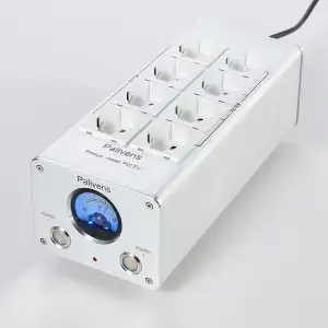 Netzfilter Steckdosenleiste HiFi, 8 Fach Entstörfilter Steckdose mit Zeigerablesung, Überspannung...