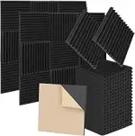 Akustikschaumstoff Schallabsorber, 48 Stück Akustikplatten Selbstklebend, Schallabsorber Wand, Sc...
