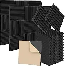 Akustikschaumstoff Schallabsorber, 48 Stück Akustikplatten Selbstklebend, Schall