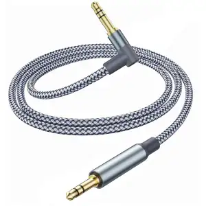 Aux Kabel Audio Kabel 3,5mm Klinkenkabel [1,2M] 90 Grad Aux Kabel mit Winkelstec