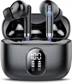2026 Neue Bluetooth 5.4 Kopfhörer, QXQ Kopfhörer Kabellos Sport In Ear Headphones mit 4 ENC Mic, 40 Std Kabellose Kopfhörer Tiefer Bass, Noise Cancelling Earbuds Kompatibel Android iOS, Reines Schwarz