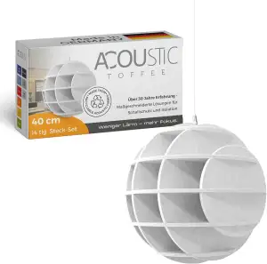 platino24 "SATELLITE" 3D-Akustik-Objekt Kugel für optimale Raumakustik I Schalla