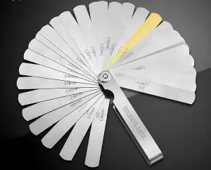 AMSAMOTION 32 Klinge Fühlerlehre Universal Dickenmesser Edelstahl Metrisch/Imper