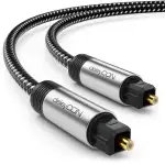 deleyCON 0,5m Toslink Kabel Optisches Digital Audio Kabel mit Metallstecker & Nylon Mantel - SPDIF Lichtwellenleiter