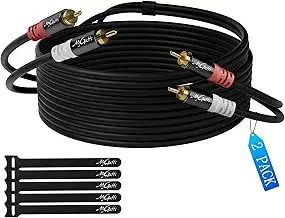 Cinch Kabel 2 meter/2er-Pack,2 Cinch Stecker auf 2 Cinch Stecker,Stereo Audio ka