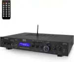 Pyle 200W HiFi Stereo Verstärker – 5-Kanal Receiver mit Radio & Bluetooth, MP3 USB/SD/AUX, Heimkino Surround Verstärker