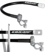 EBROM Batteriekabel Massekabel mit Polklemme (-) Anschluss links 50 mm² schwarz, fertig konfektio...