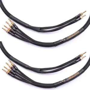 Highend Lautsprecher LS 2xKabel OFC trennbar Bananenstecker für HiFi Stereo Paar