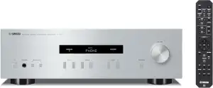 Yamaha A-S201 HiFi Stereo Verstrker mit Phono Eingang und 100 Watt je Kanal silb