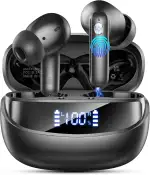 Bluetooth Kopfhörer, 2026 Kopfhörer Kabellos Bluetooth 5.4 HiFi Stereo, 50 Std Spielzeit In Ear Kopfhörer mit 4 ENC Noise Cancelling Mics, IP7 Wasserdicht Kabellose Kopfhörer, Ohrhörer mit LED-Anzeige